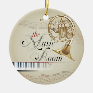 French Horn Music Room Ceramic Ornament