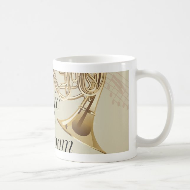 French Horn Music Room Coffee Mug (Right)