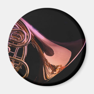 French Horn Musical Instrument Image Magnet