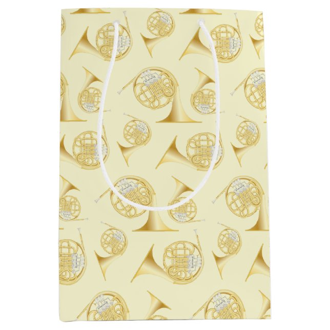 French Horn Musician Band Teacher Medium Gift Bag (Front)