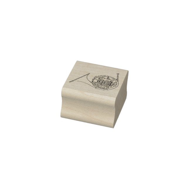French Horn Musician Band Teacher Rubber Stamp (Stamp)
