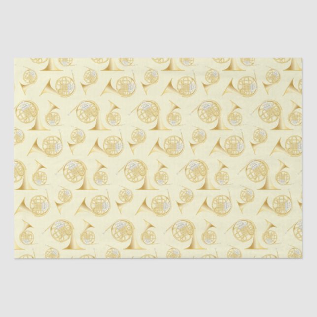French Horn Musician Band Teacher Wrapping Paper (Front)
