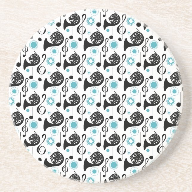 French Horn Notes Coaster (Front)