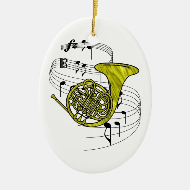 French Horn Ornament (Front)
