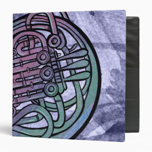 French Horn Painting Artwork Band Class            Binder