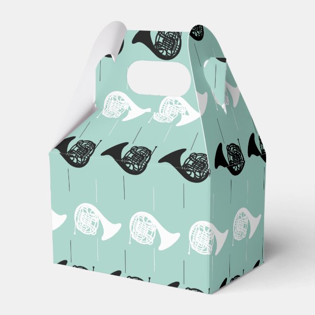 French Horn Pattern Favor Box (Front Side)