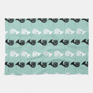 French Horn Pattern Kitchen Towel