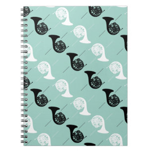 French Horn Pattern Notebook