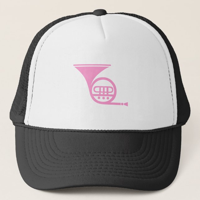 French Horn - Pink Trucker Hat (Front)