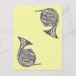 French Horn Postcard