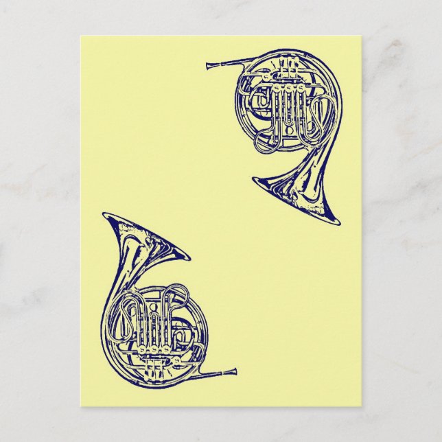 French Horn Postcard (Front)
