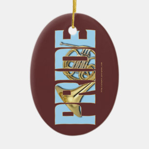 French Horn Pride Ceramic Ornament