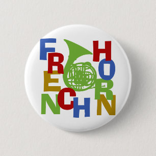 French Horn Scramble 2 Inch Round Button