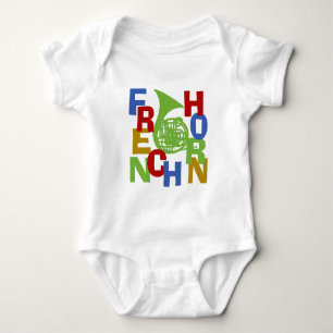 French Horn Scramble Baby Bodysuit
