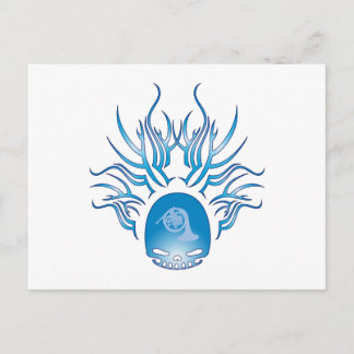 French Horn Skull Postcard