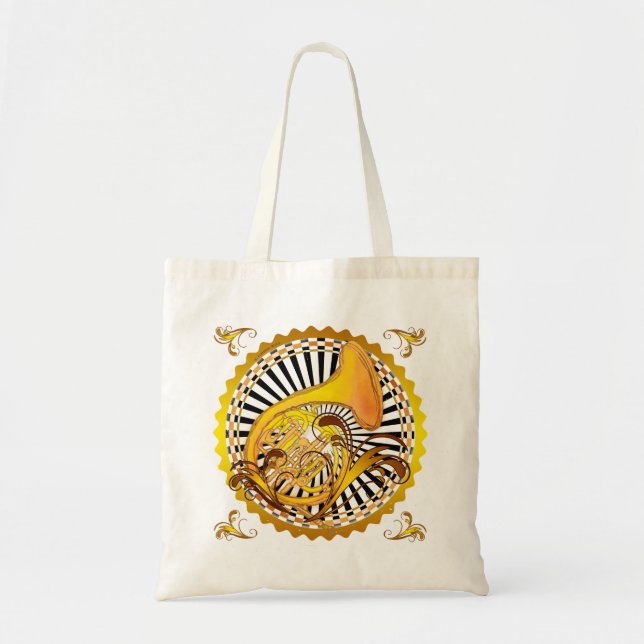 French Horn Swirls tote bag (Front)