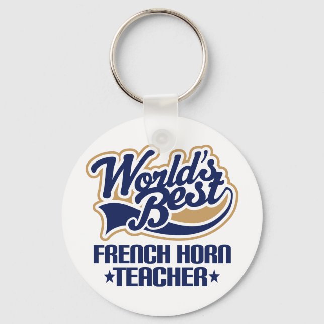 French Horn Teacher Gift Keychain (Front)