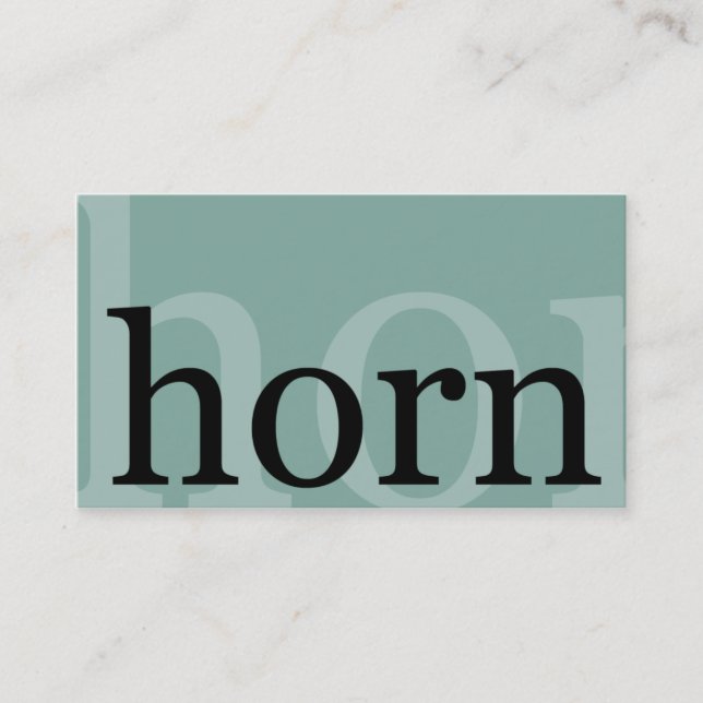French Horn Teacher Player Musician Studio Lessons Business Card (Front)