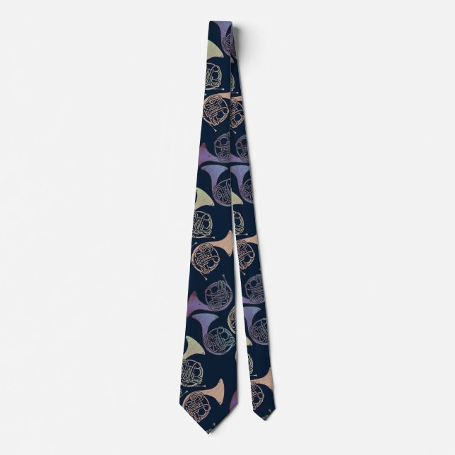 French Horns Art cute French horn designs          Tie (Front)