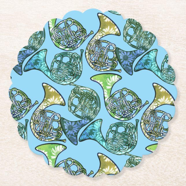 French Horns Daisy Band Class Teacher              Paper Coaster (Front)