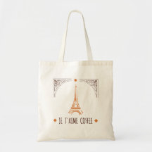 French I Love Coffee Bag