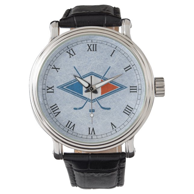 French Ice Hockey Logo Watch Hockey sur glace (Front)