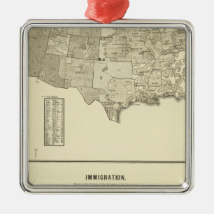 French Immigration Metal Ornament