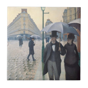 French Impressionism   Paris Street Rainy Day Tile