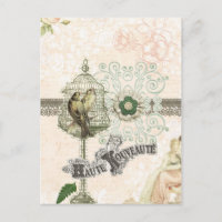 French Inspired Shabby Chic Bird Cage
