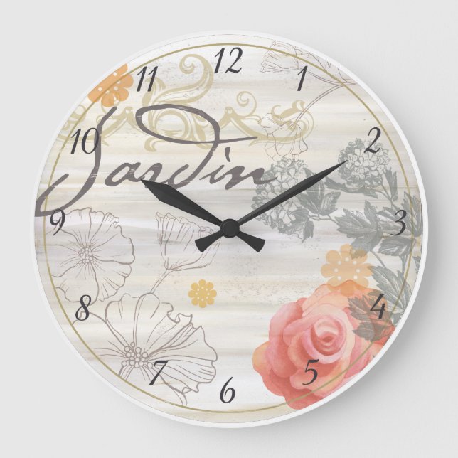 French Jardin Floral Clock (Front)