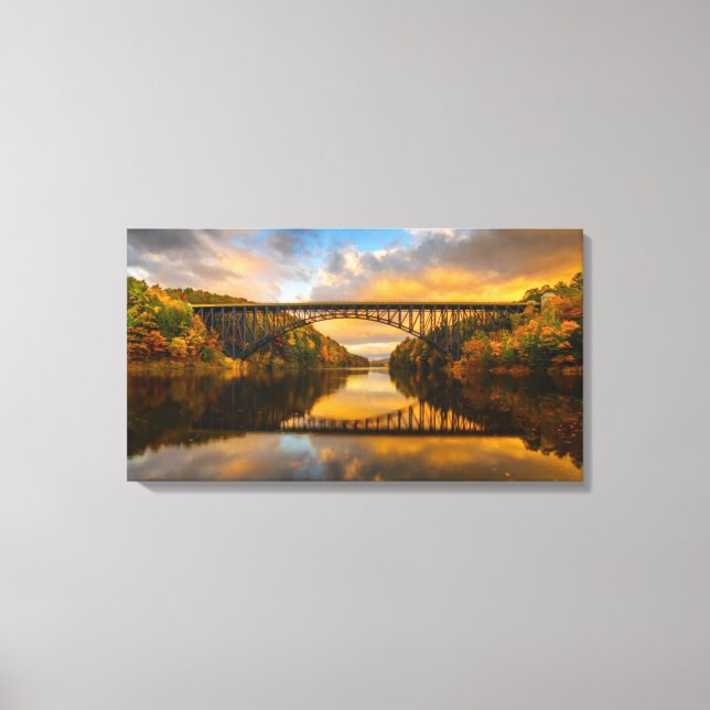 French King Bridge in Fall Canvas Print (Front)