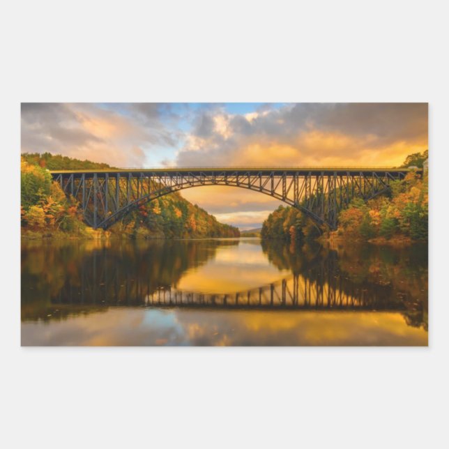 French King Bridge in Fall Sticker (Front)