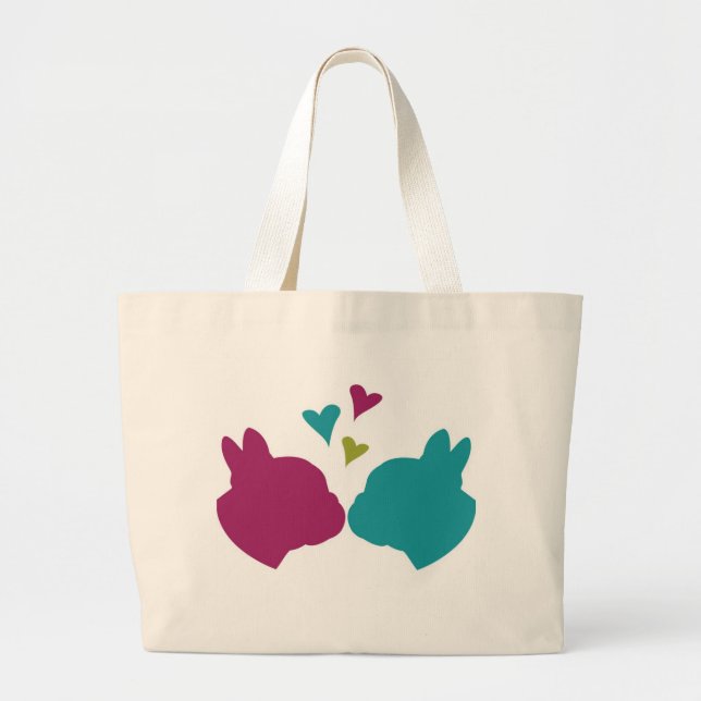 French Kiss Large Tote Bag (Front)