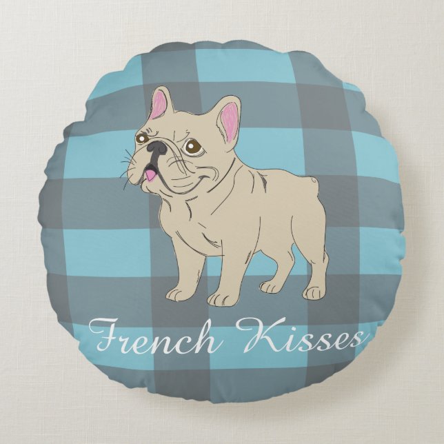 French Kisses Round Pillow (Front)