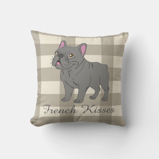 French Kisses Throw Pillow (Front)