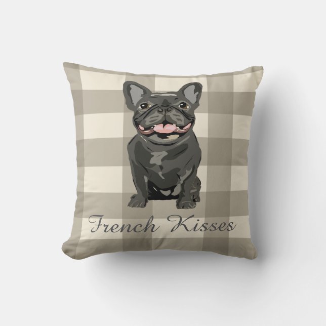 French Kisses Throw Pillow (Front)