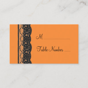 French Lace Place Card (orange)