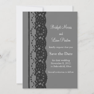 French Lace Save the Date (grey)