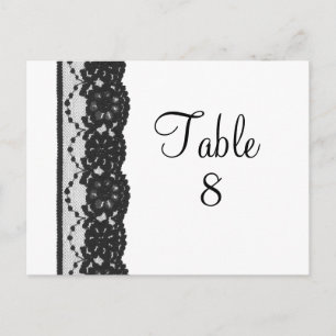 French Lace Table Numer Postcard (white)