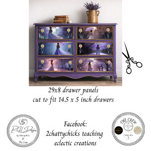 French Lady Garden Walk Drawer Front Wrapping Pape Paper Sheet