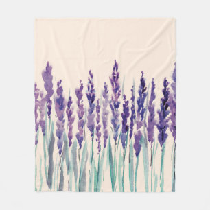 French lavander watercolor fleece blanket