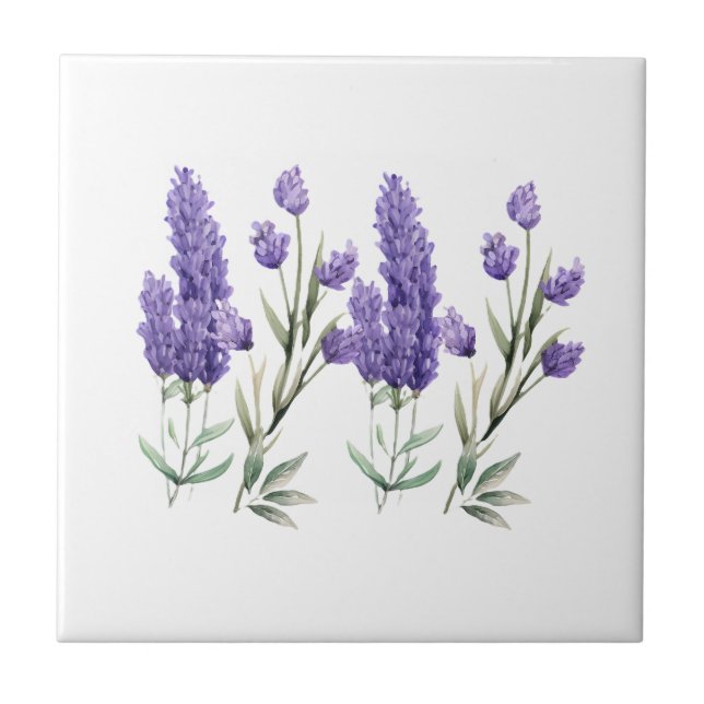 French Lavender Pattern Tile (Front)