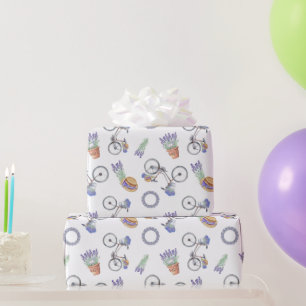 French Lavender Pattern Wrapping Paper