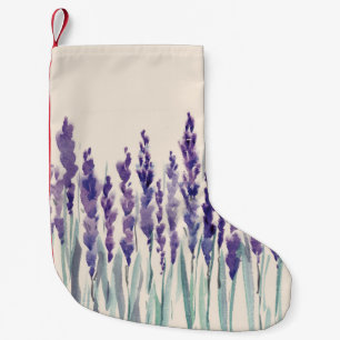 French Lavender: Watercolor Illustration Small Christmas Stocking