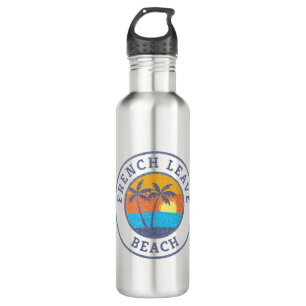 French Leave Beach, Bahamas Faded Classic Style 710 Ml Water Bottle