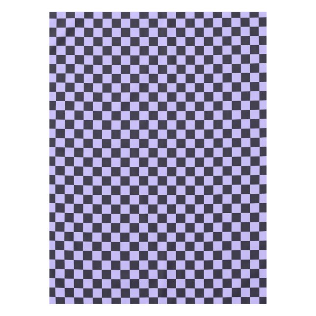 French lilac chequerboard pattern tablecloth (Front)