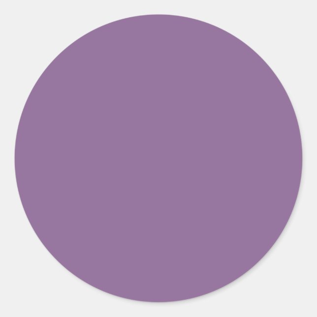 French Lilac Solid Colour Classic Round Sticker (Front)