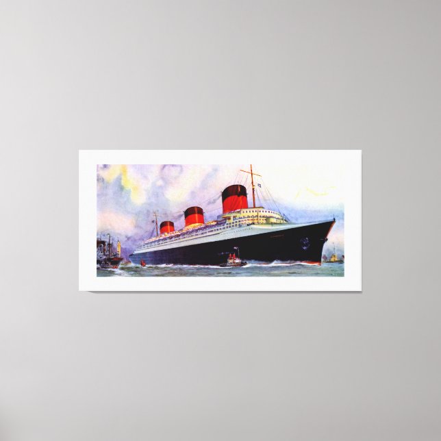 French Line's Normandie - XL Canvas Print (Front)