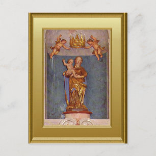 French local shrine with St Christopher Postcard