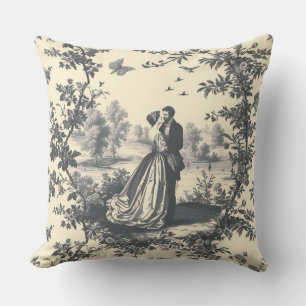 French Lovers  Throw Pillow
